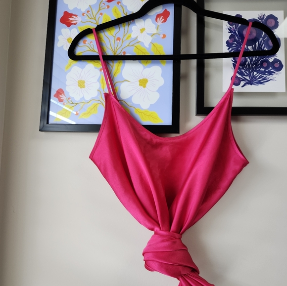 Magenta Satin Slip - Picture 2 of 7